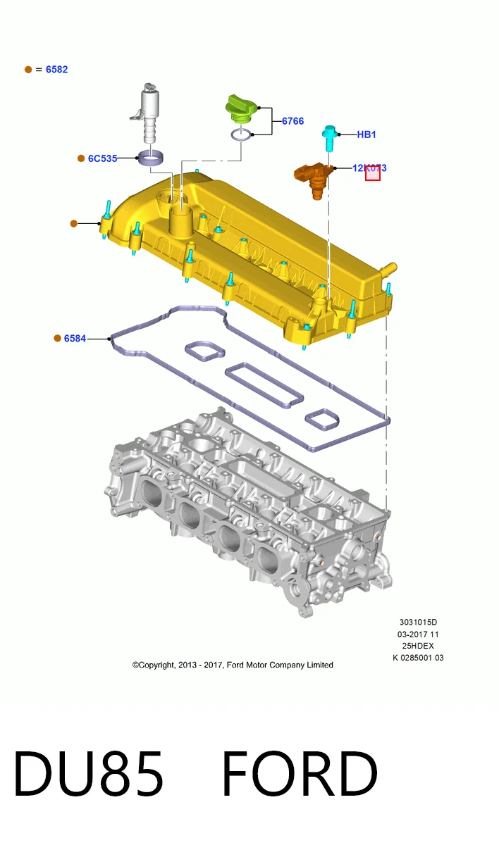 DU85 Ford Датчик розподільного вала