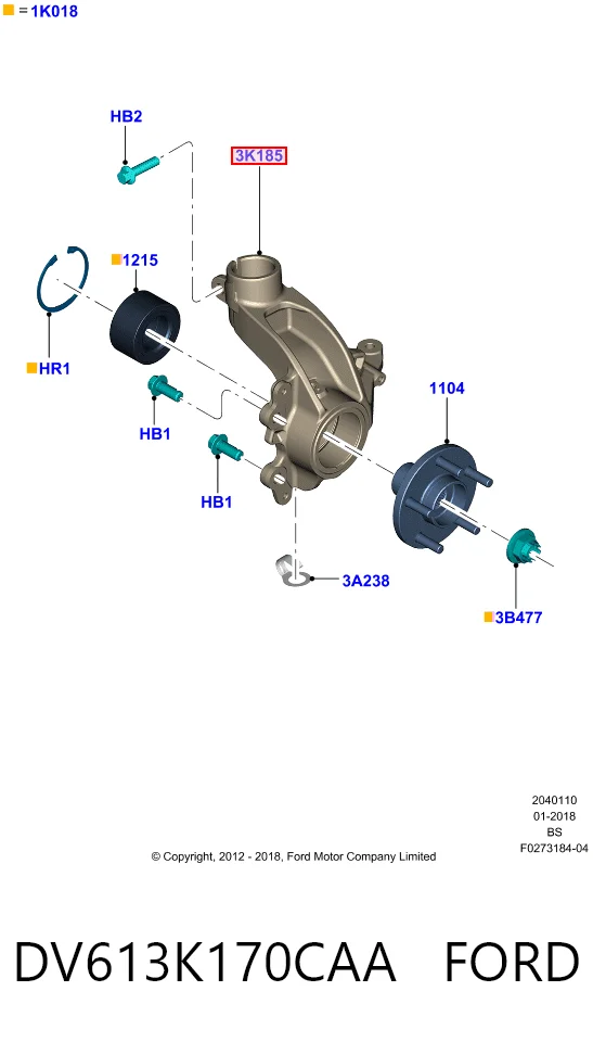 Купити HMPDV613K170CAA Hmpx Кулак поворотний передній правий
