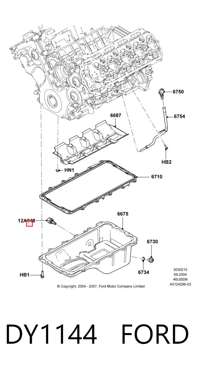 DY1144 Ford Покажчик температури охолоджуючої рідини