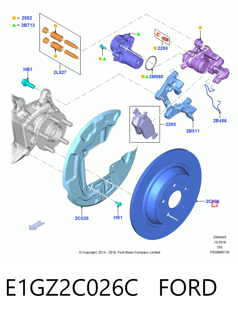 E1GZ2C026C Ford Дискові гальма