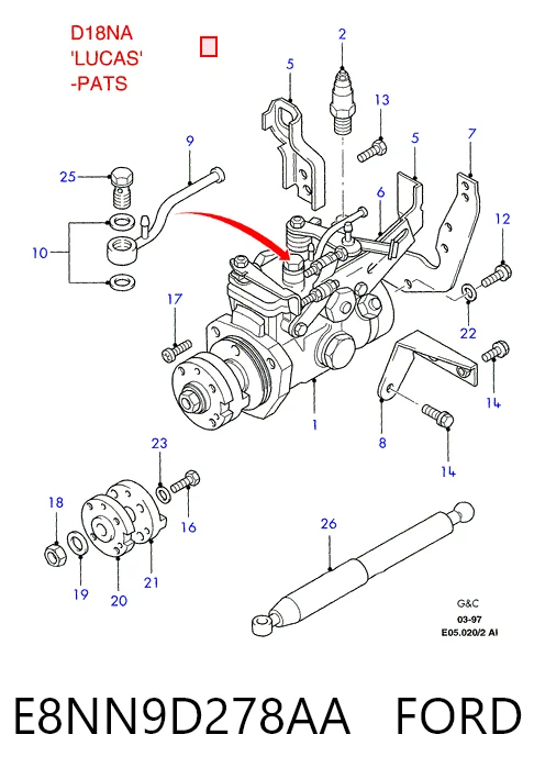 E8NN9D278AA Ford Клапан ТНВД (дизель-стоп)