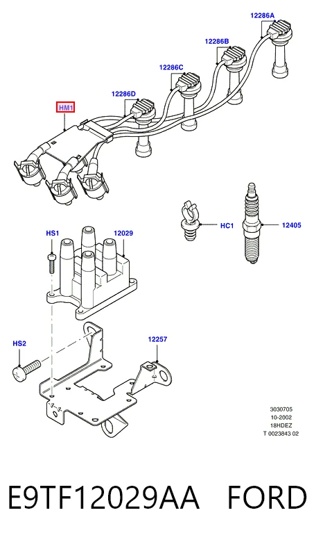 E9TF12029AA Ford Котушка запалювання