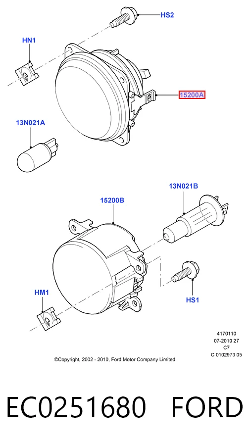 Фара протитуманна, ліва/права M530430 Mars Tech