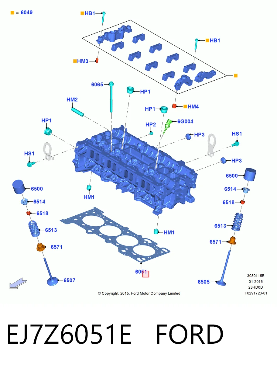 Купити STEJ7Z6051B SAT Прокладка ГБЦ