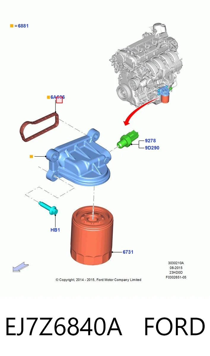 EJ7Z6840A Ford 