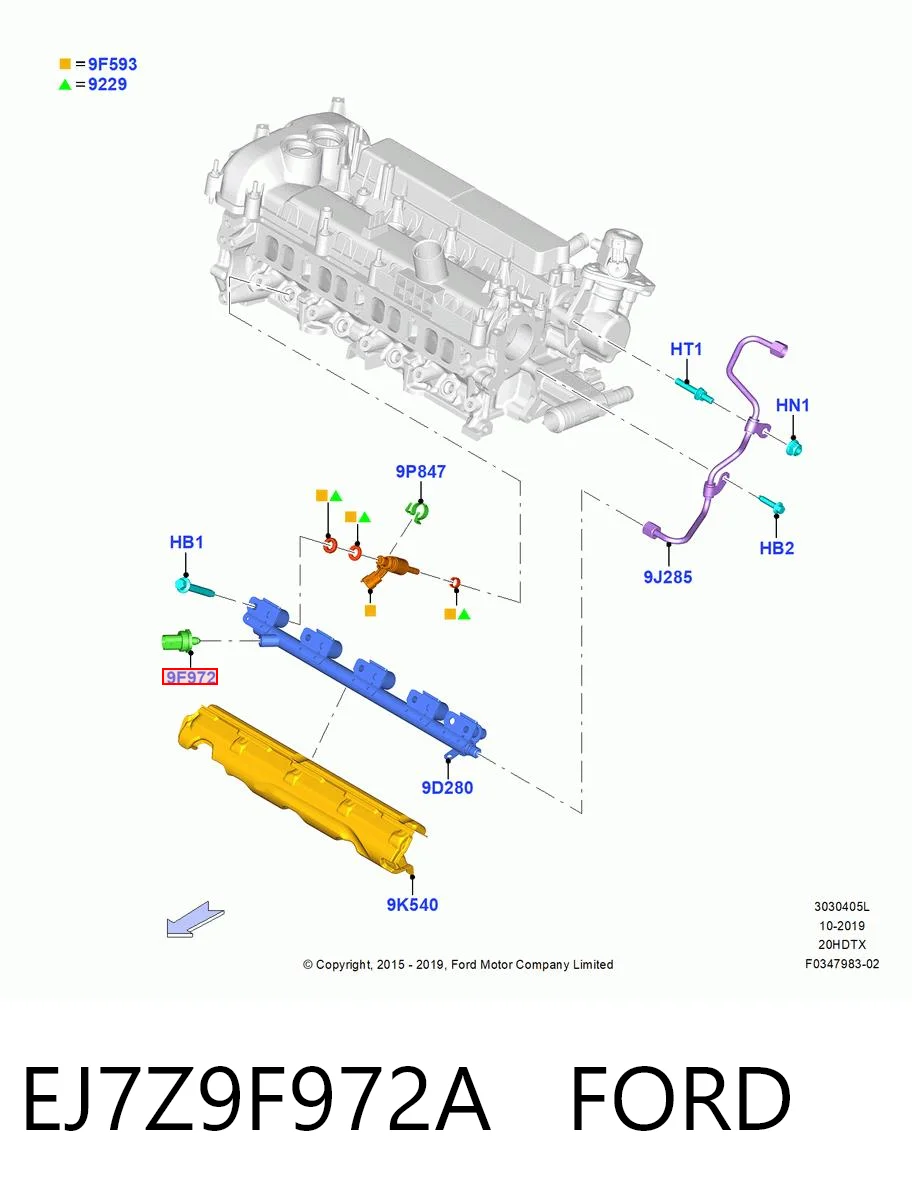 EJ7Z9F972A Ford Манометри