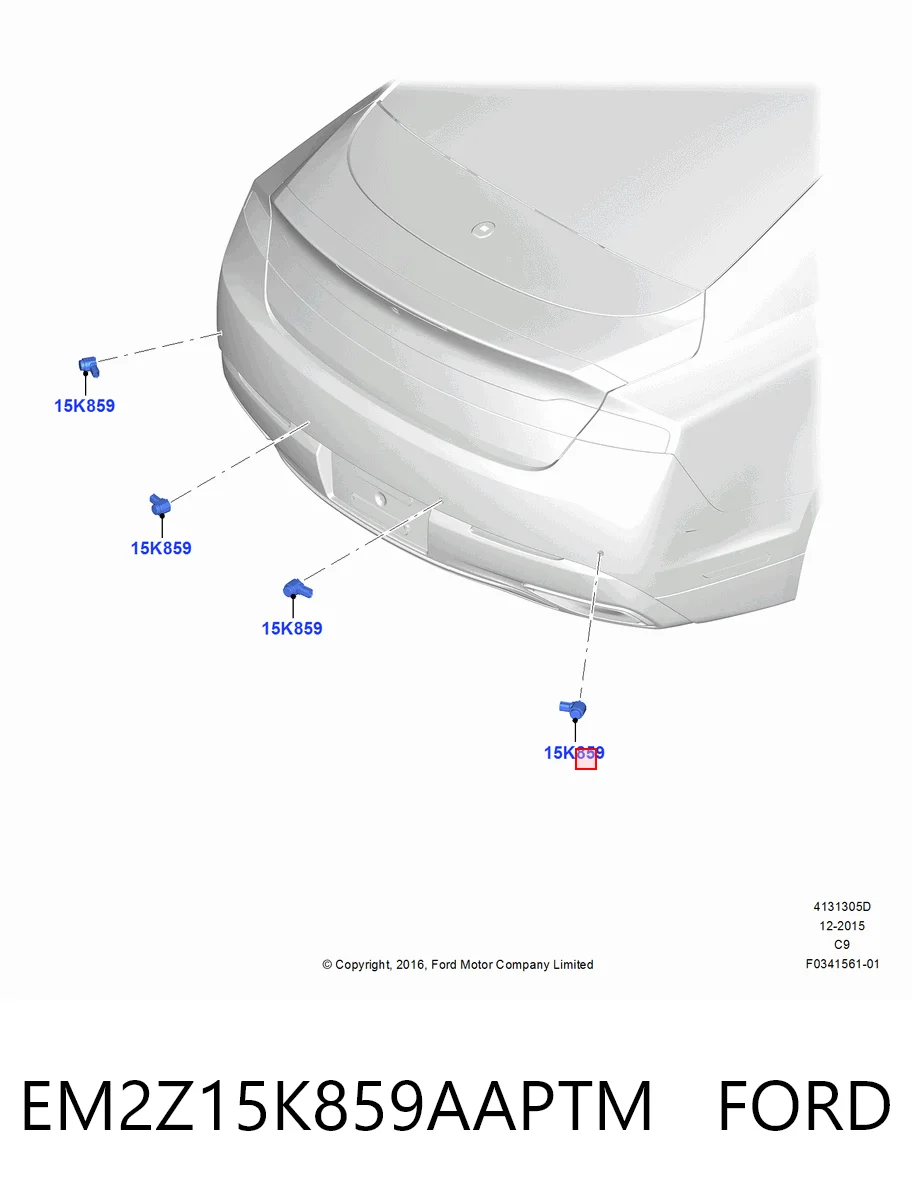 EM2Z15K859AAPTM Ford Акустична паркувальна система