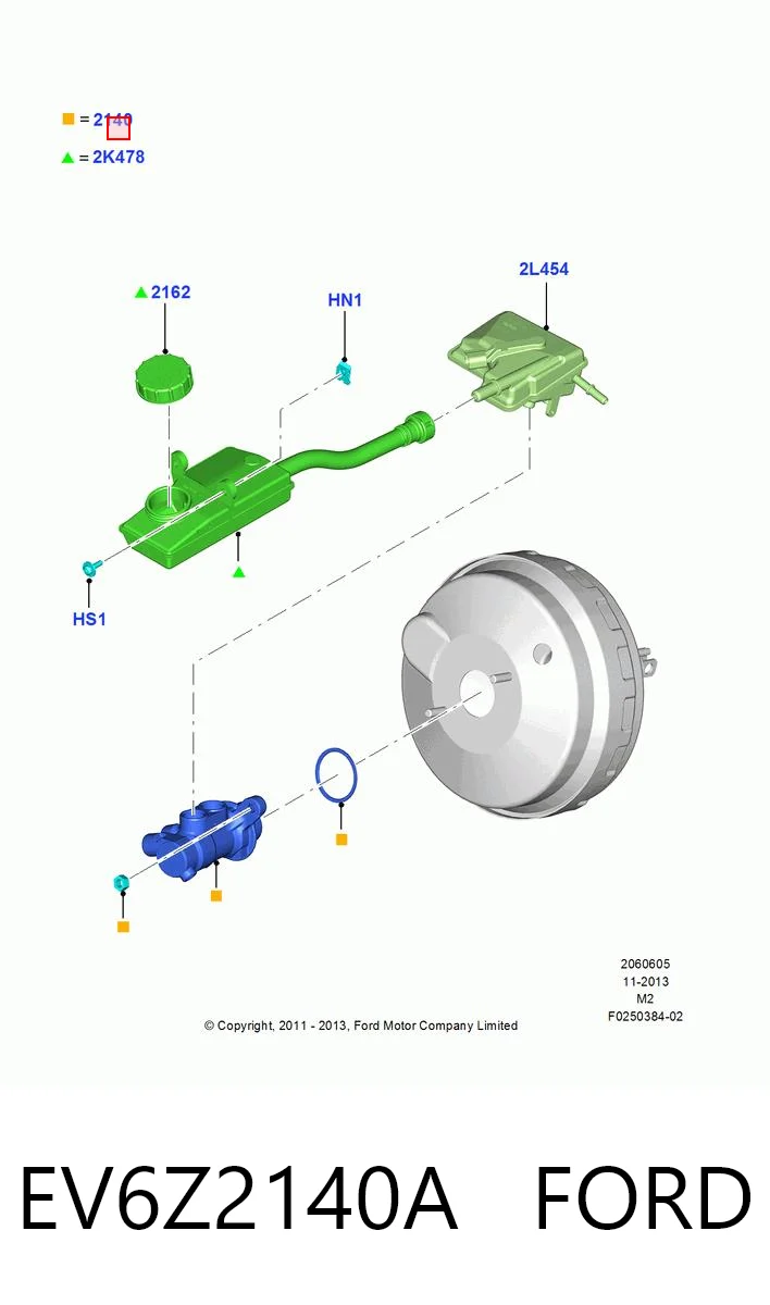 EV6Z2140A Ford Циліндр гальмівний, головний