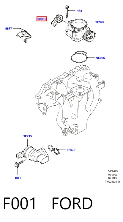 F001 Ford Датчик положення дросельної заслінки (потенціометр)