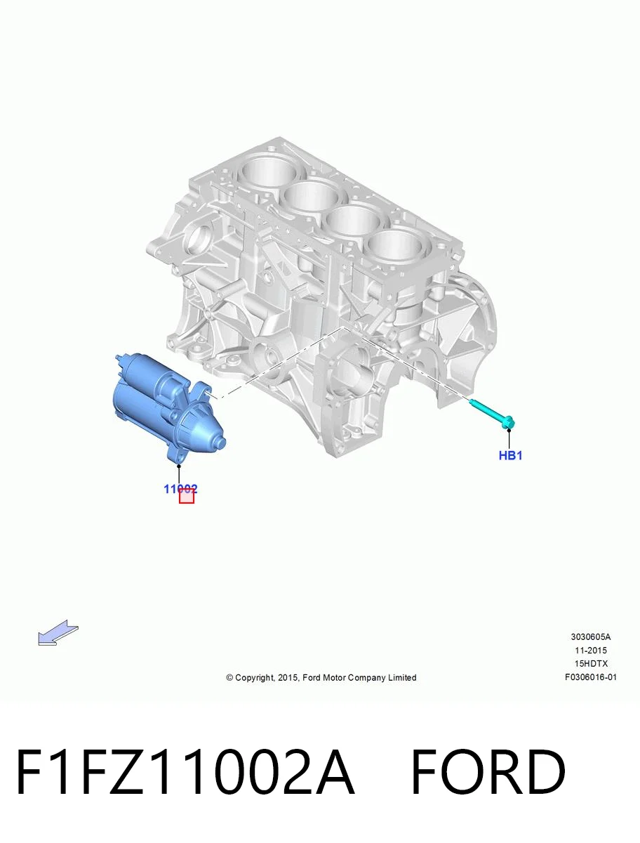 F1FZ11002A Ford Тягове реле стартера