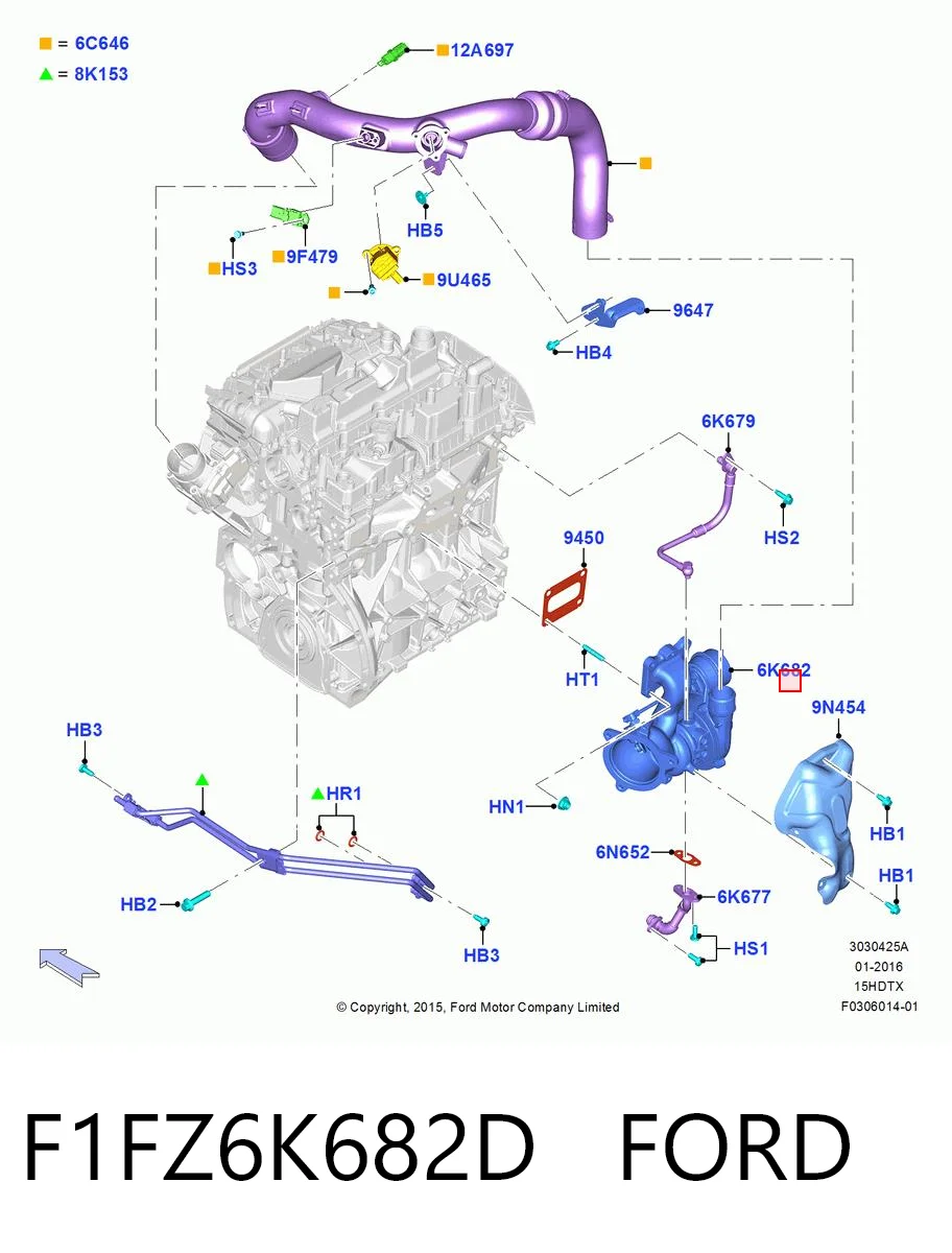 F1FZ6K682D Ford Турбонаддув