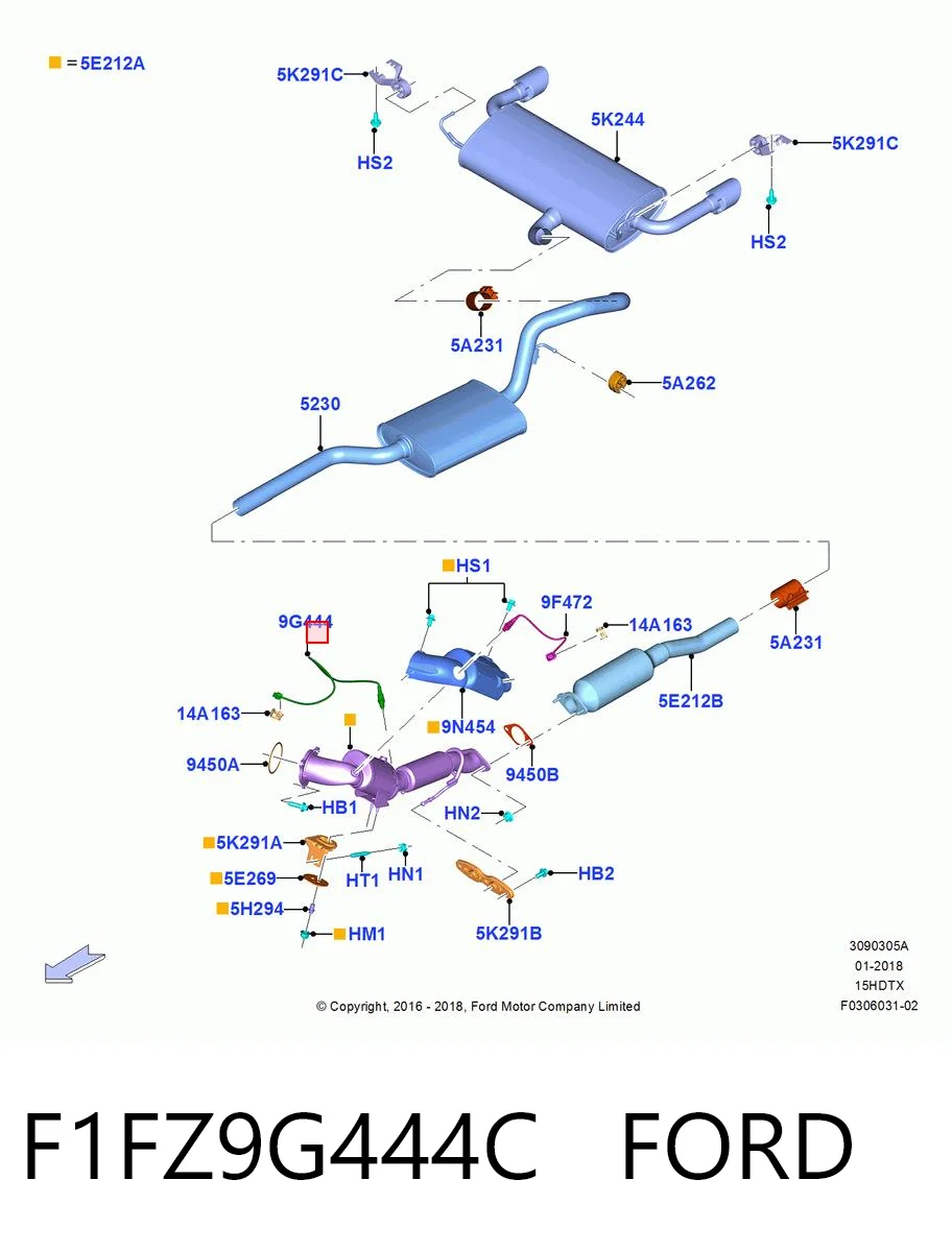 F1FZ9G444C Ford Датчик кисню