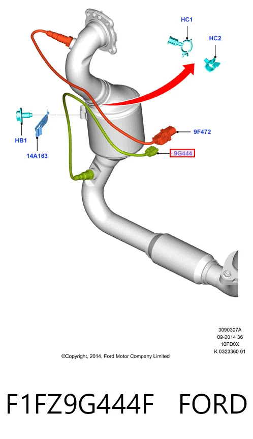 F1FZ9G444F Ford Датчик кисню