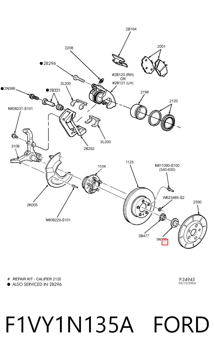 F1VY1N135A Ford 
