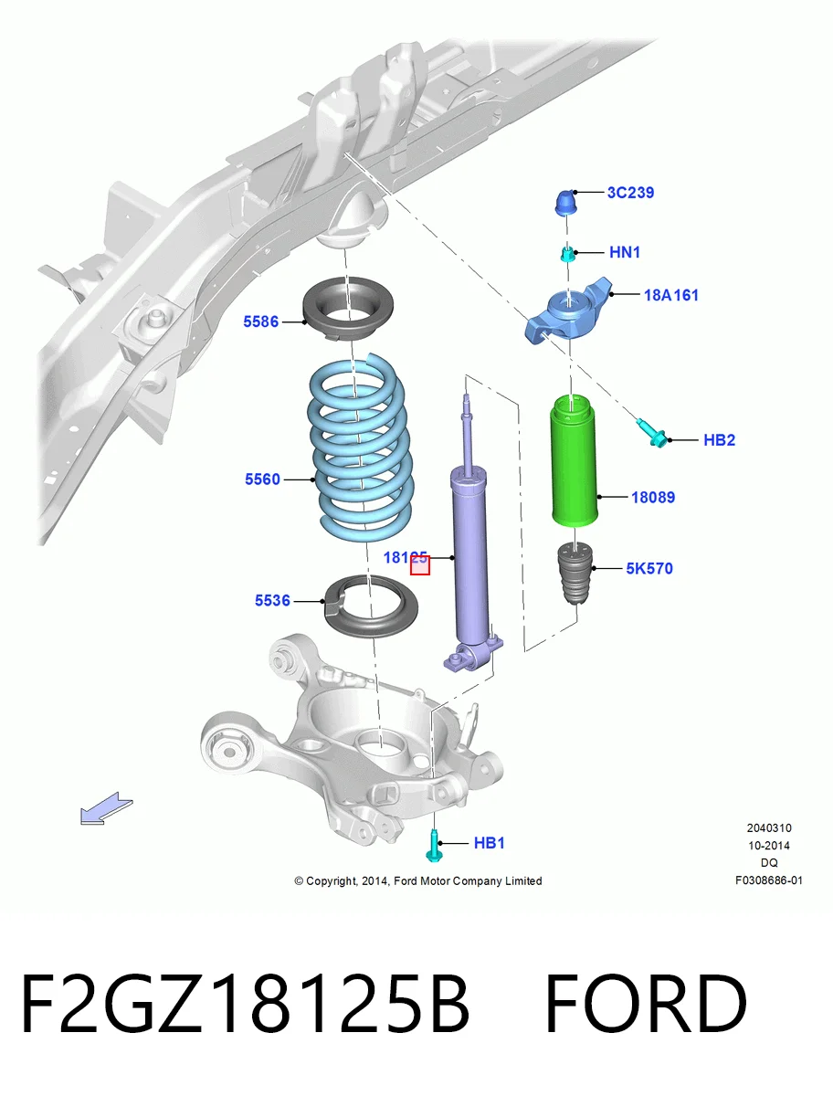 Амортизатор задній ASH24697 Ford