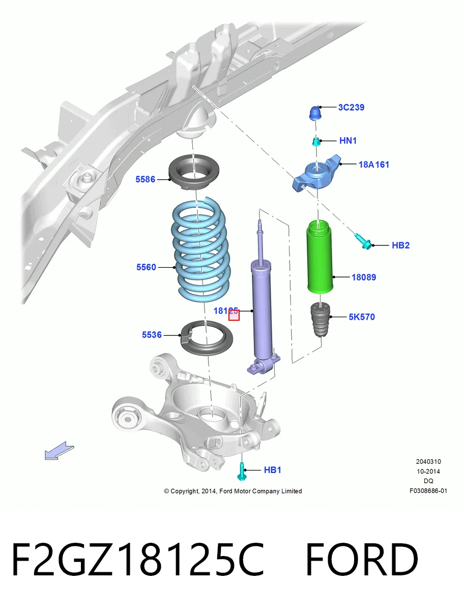 Амортизатор задній ASH24697 Ford