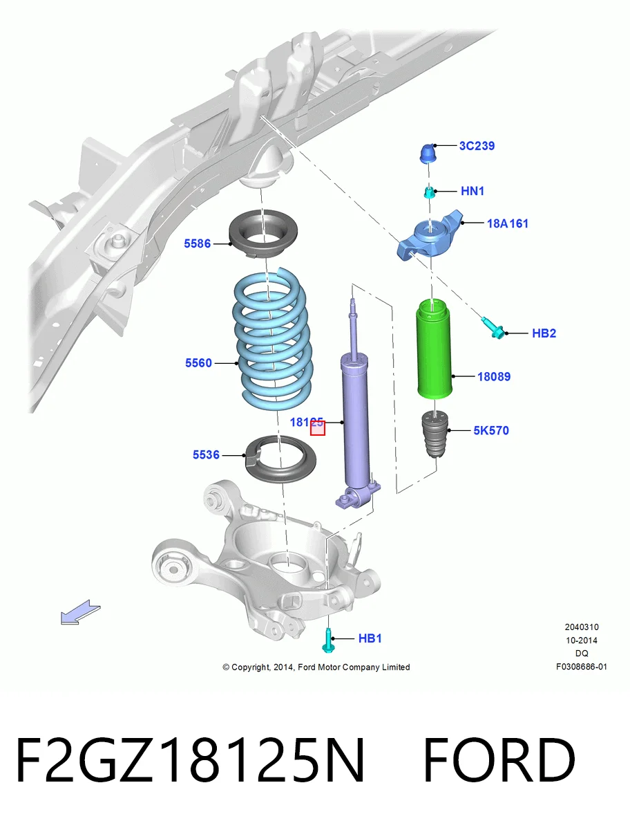 Амортизатор задній Ford ASH24697 ціна, від 42.10 USD