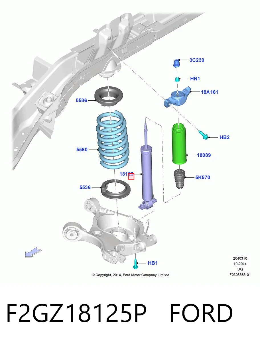 Амортизатор задній ASH24697 Ford