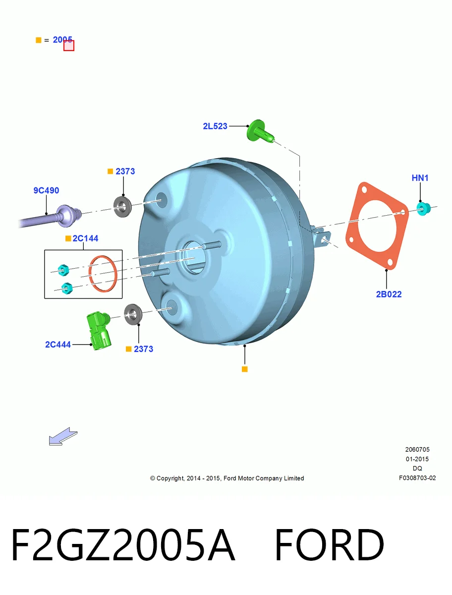 Вакуумника Ford Edge II позашляховик (CD539) (2014 - 2024) ціна, від 22.93 USD