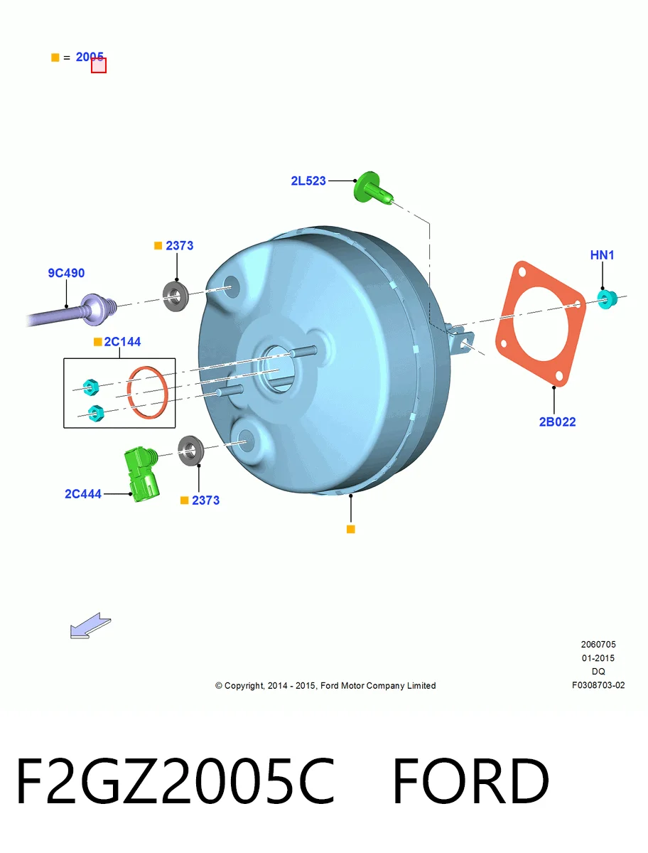 Купити Підсилювач гальм Ford Edge II CD539