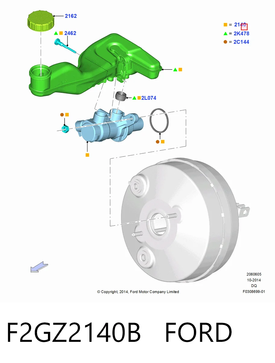 Купити Головний гальмівний циліндр Ford Edge II CD539
