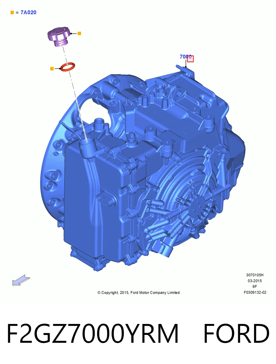 F2GP7000YC Ford Автоматична коробка передач