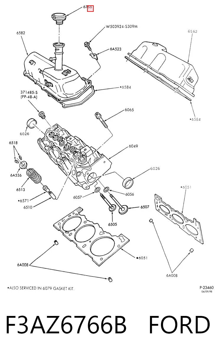 F3AZ6766B Ford Кришка маслозаливной горловини