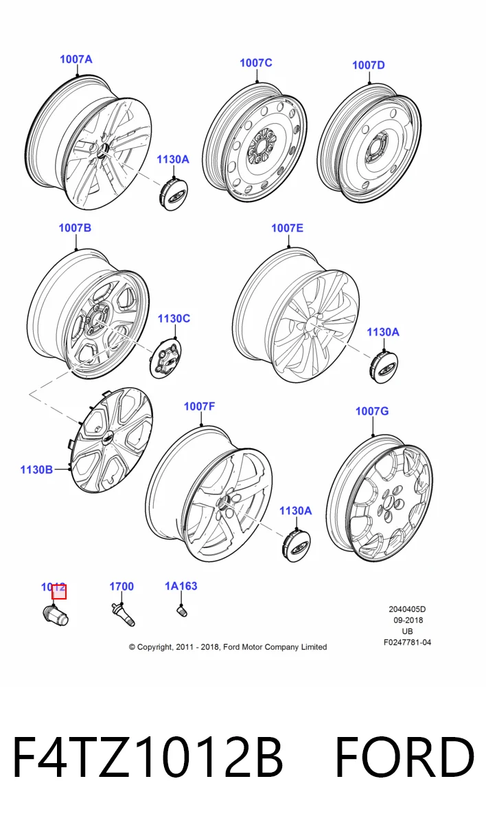 Гайка колеса на Ford Explorer  U5