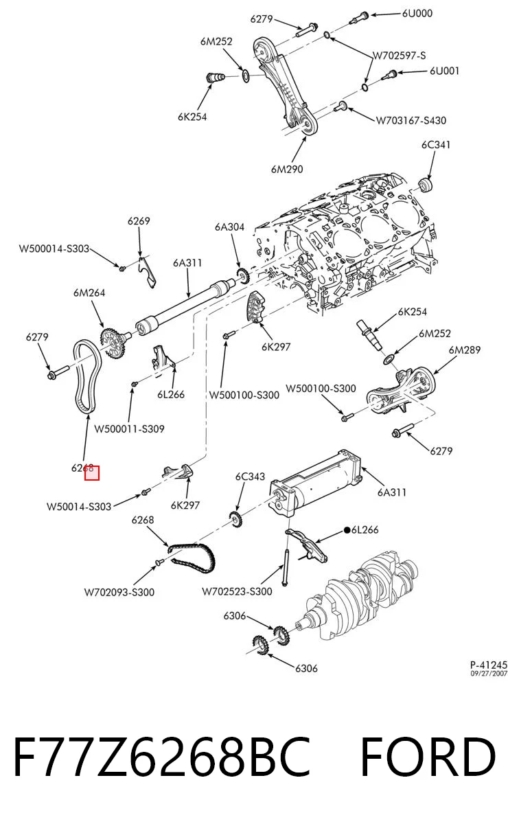F77Z6268BC Ford Ланцюг ГРМ, балансування вала