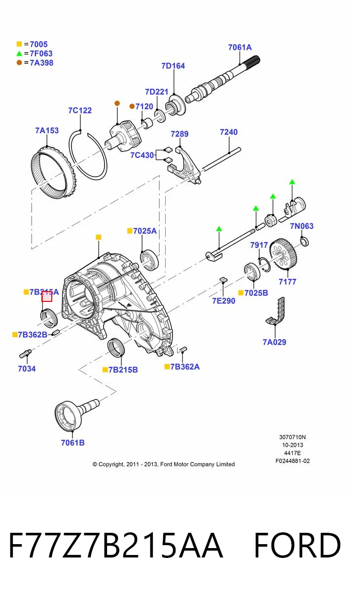 Сальник роздавальної коробки, передній вихідний Fiat/Alfa/Lancia K04798125 ціна, від 22.30 USD