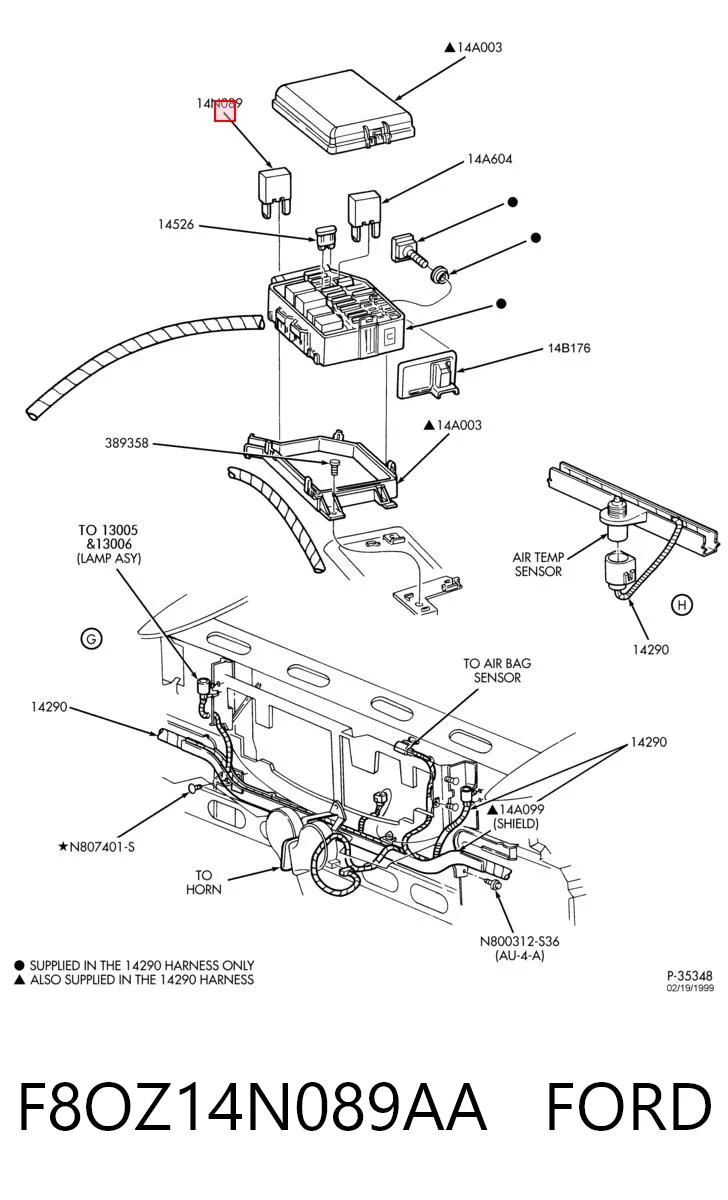 F8OZ14N089AA Ford 