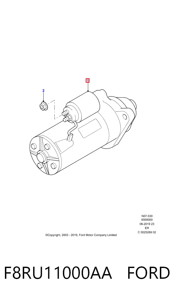F8RU11000AA Ford Стартер двигуна