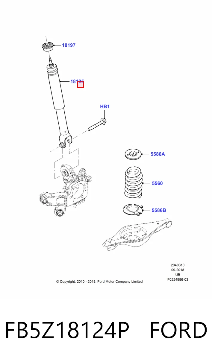FB5Z18124P Ford Амортизатор передньої підвіски
