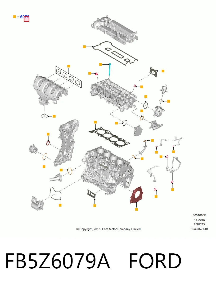 HS55387 Mahle Original Набір прокладок двигуна