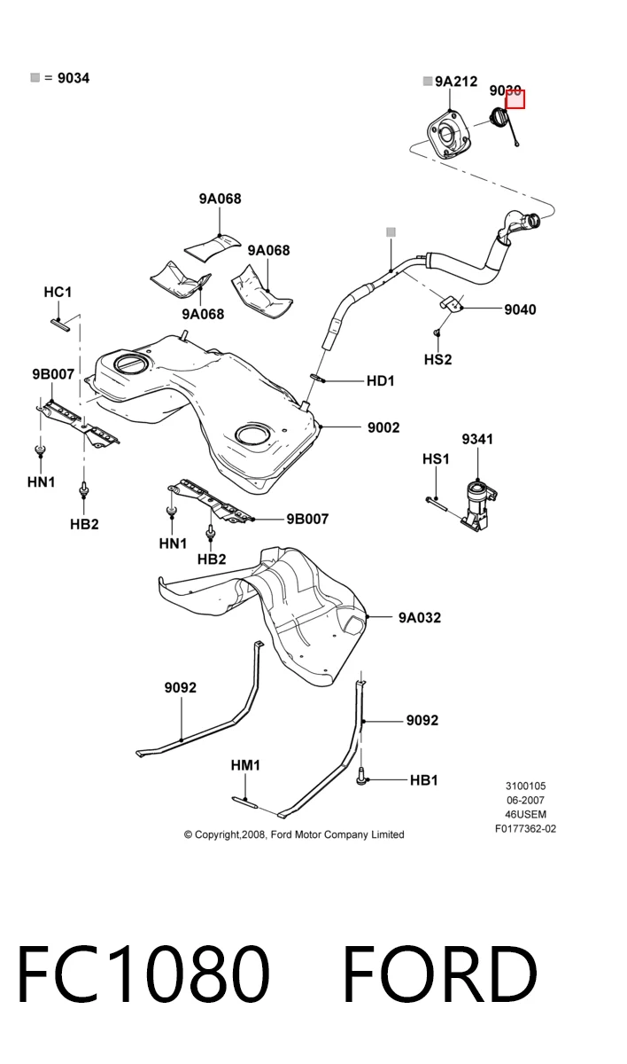 Купити Пробка бензобаку Ford Edge I U387