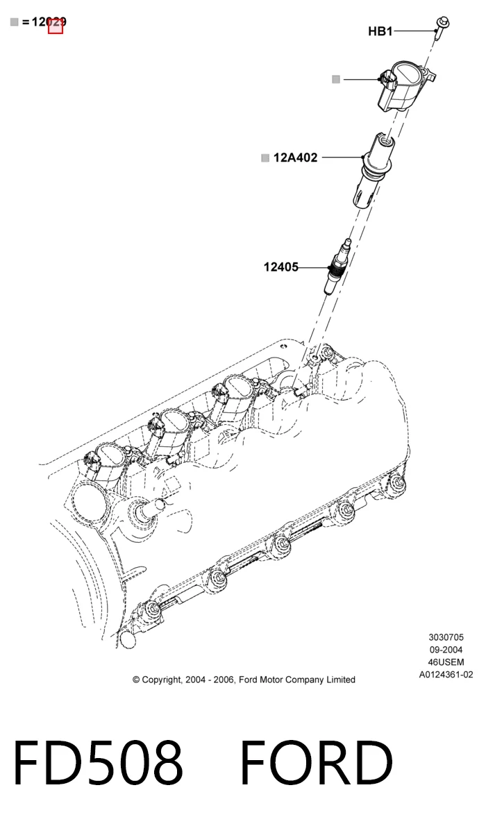 FD508 Ford Котушка запалювання