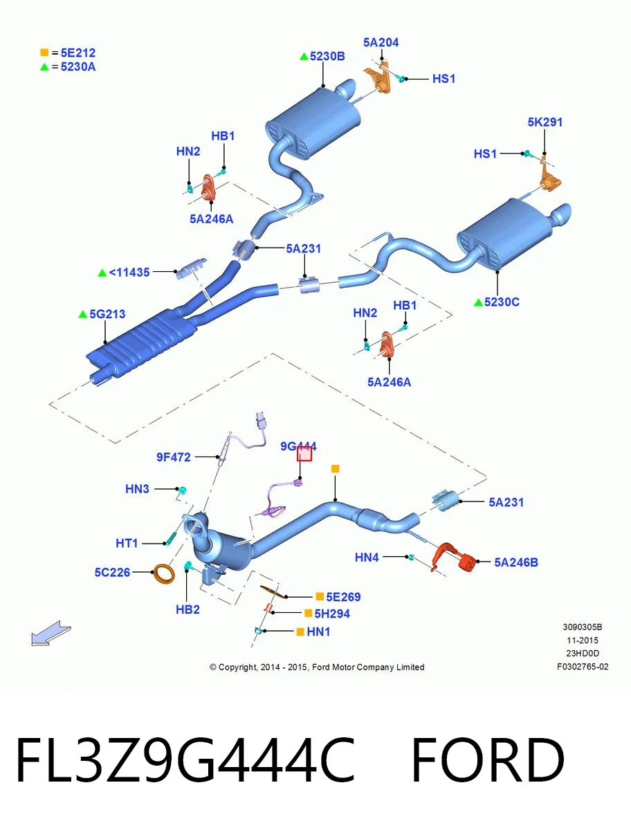 FL3Z9G444C Ford 