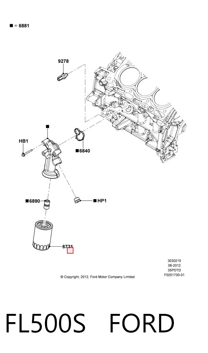 FL500S Ford Фільтр масла