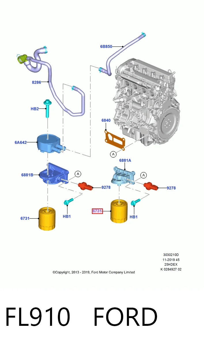 FL910 Ford Фільтр масла