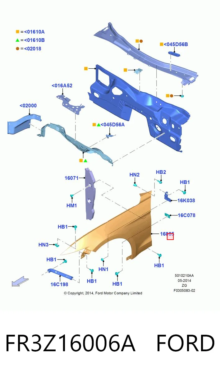PFD10015AL KLARKSONAS Переднє ліве крило