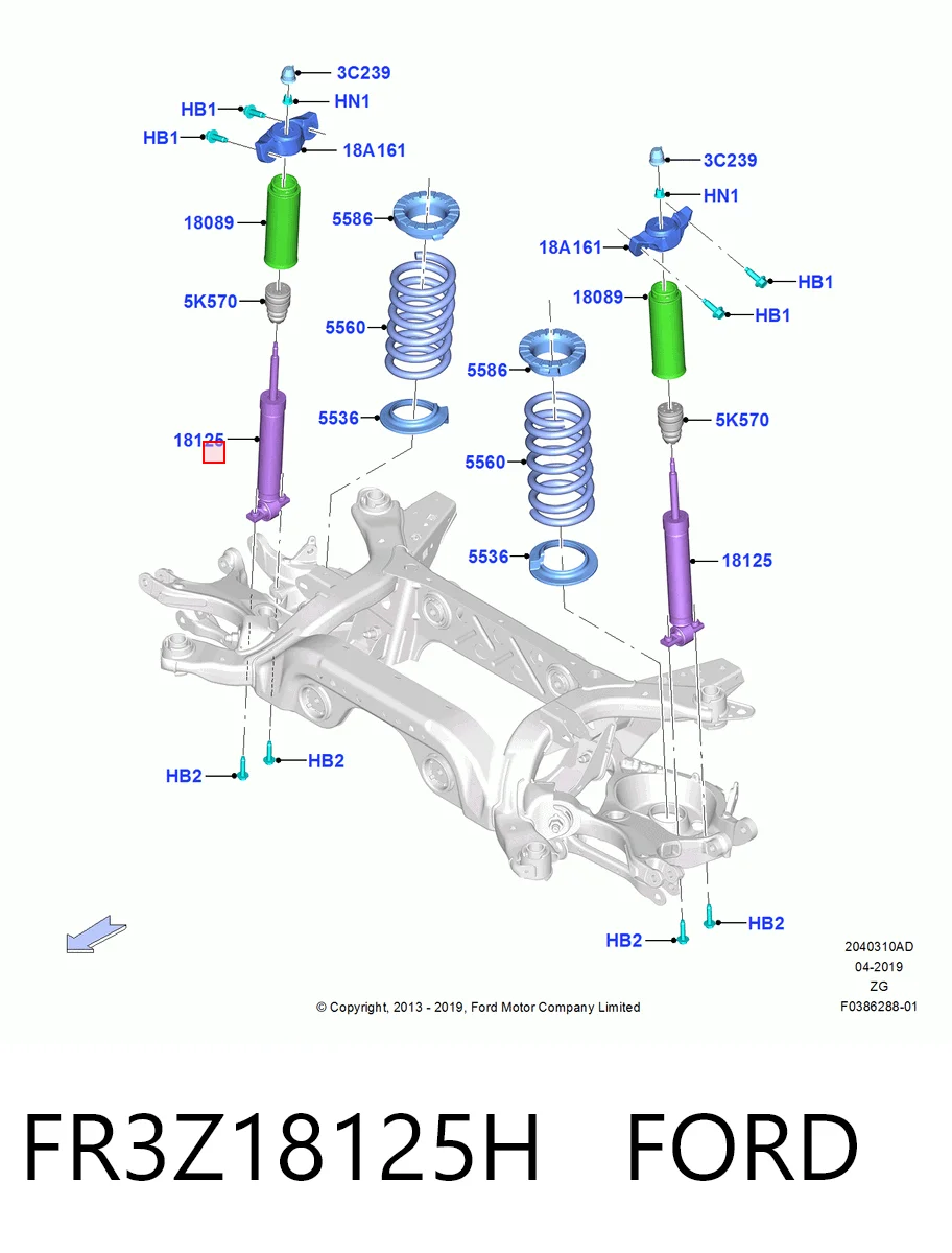FR3Z18125H Ford Амортизатори задні