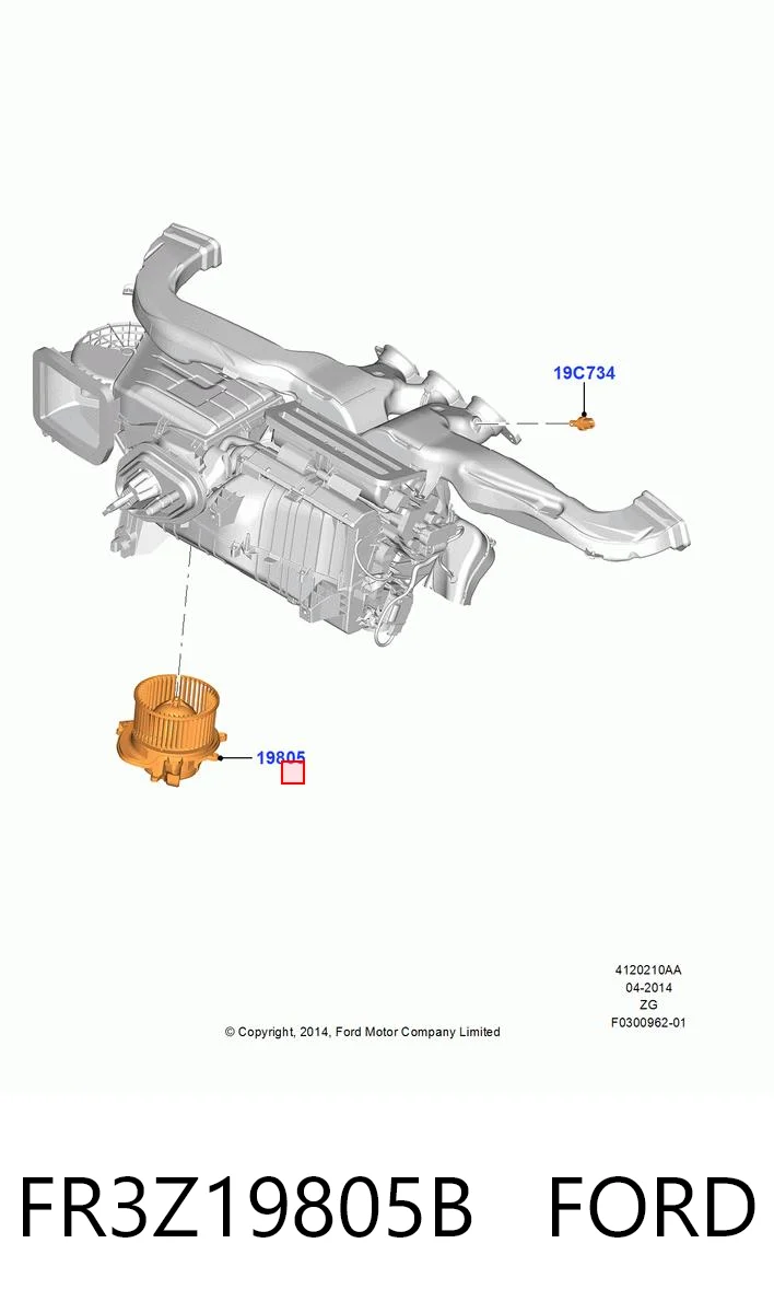 FR3Z19805B Ford Електромотор пічки