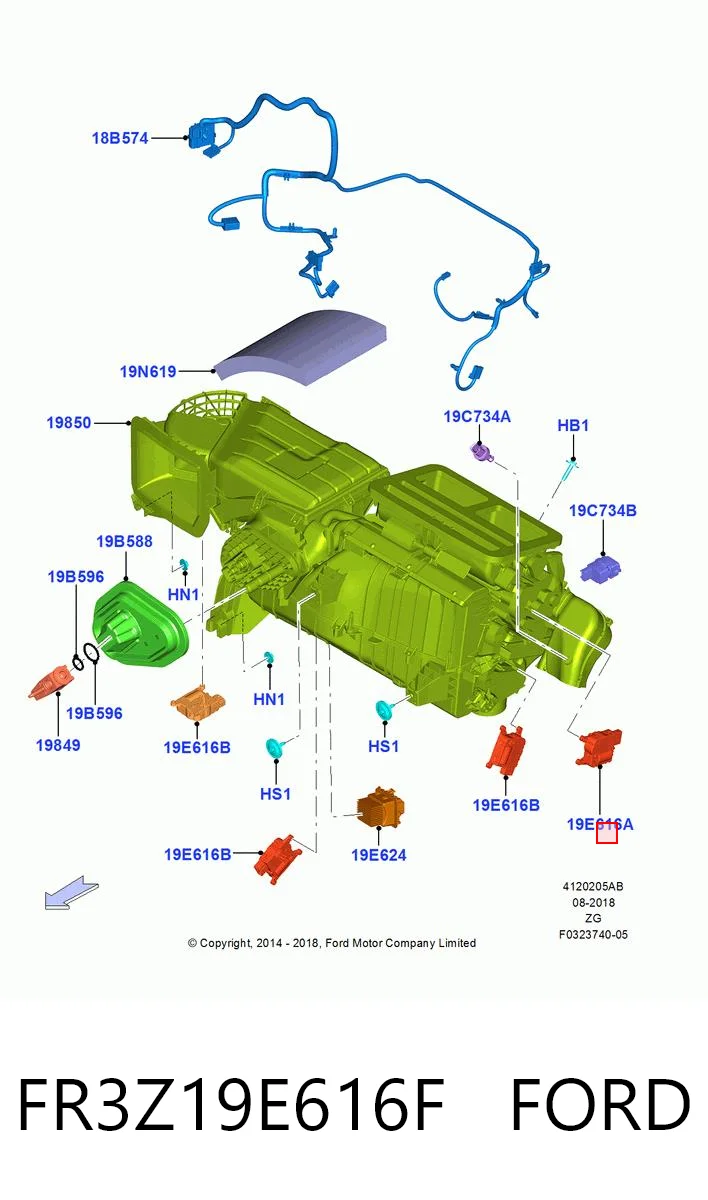 FR3Z19E616F Ford 