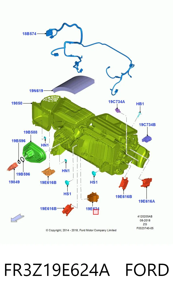 FR3Z19E624A Ford Регулятор оборотів пічки