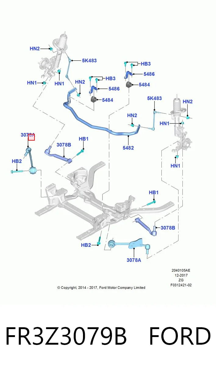 FR3Z3079B Ford Поперечний важіль