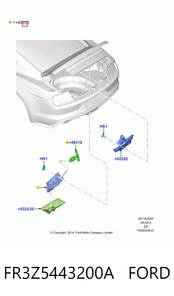 Купити HMPDS73F43282AE Hmpx Замок, ручка і привід (багажника)