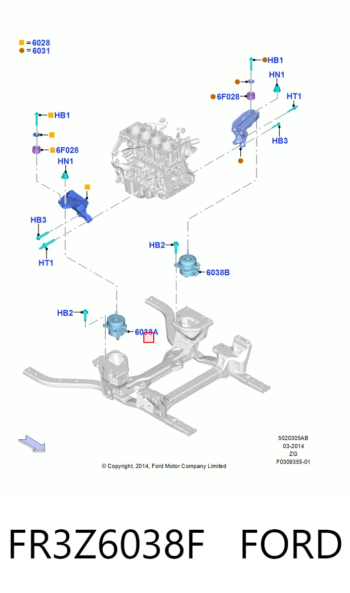 FR3Z6038F Ford 