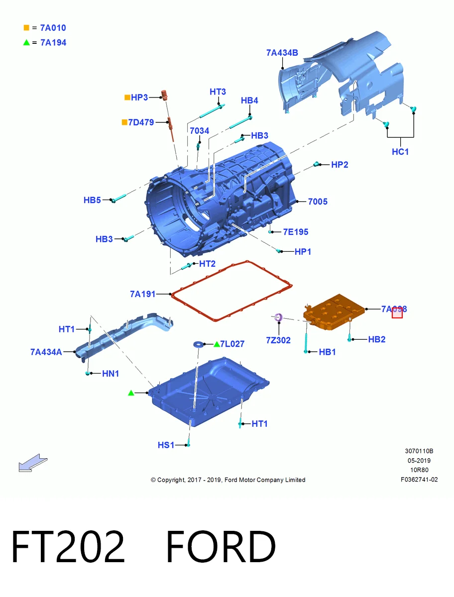 FT202 Ford Масло в коробку автомат
