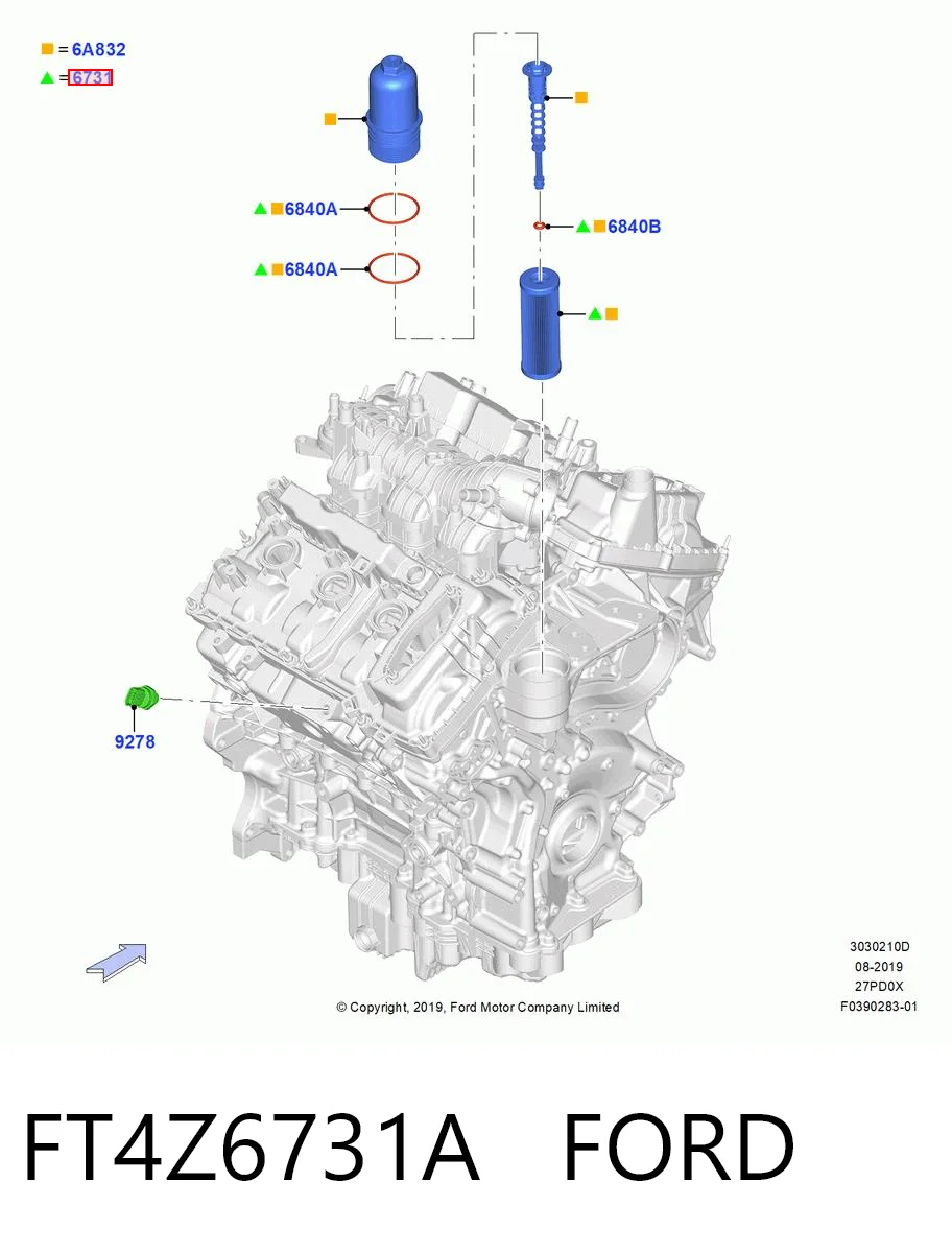 FT4Z6731A Ford Фільтр масла