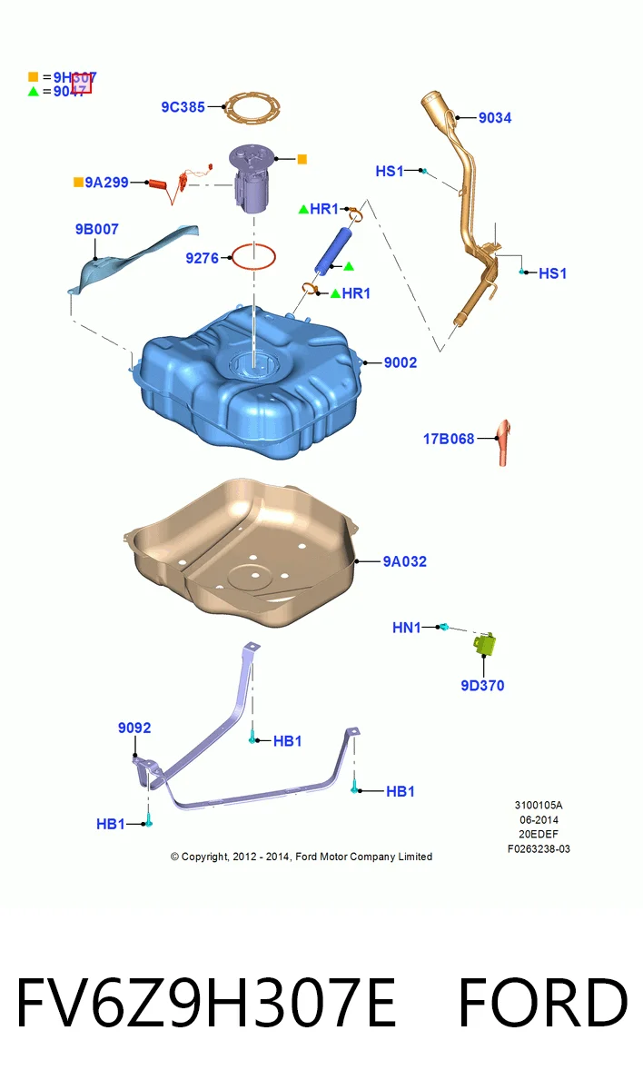 FV6Z9H307E Ford Електробензонасос